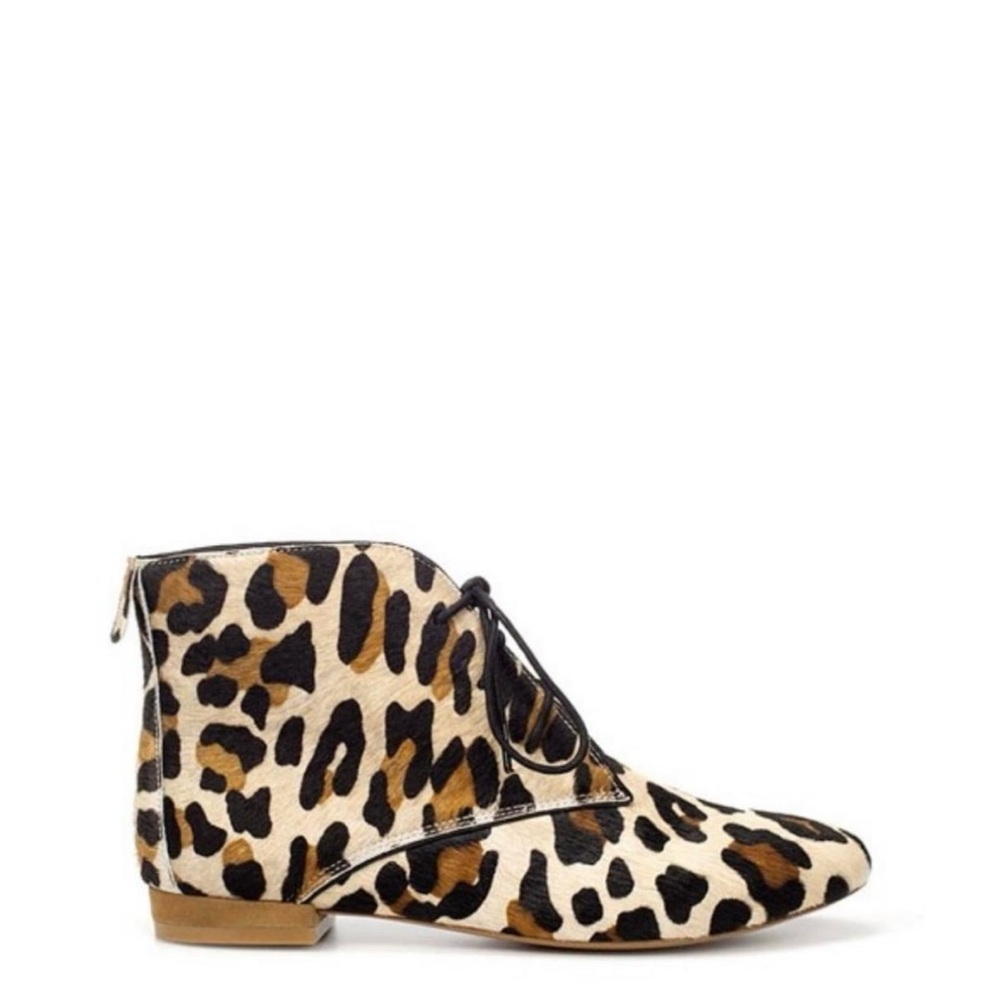 Zara Leopard Print Ankle Boots
